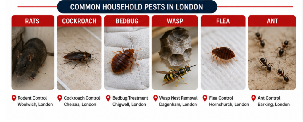 Call a professional for common pests in London
