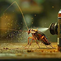 Pest control technician treating insect infestation, Woolwich
